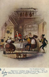 In Dickens Land - Die Pickwick Papers Postkarte, ca. 1905